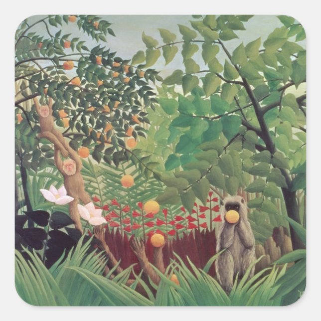 Exotic Landscape, 1910 Square Sticker (Front)
