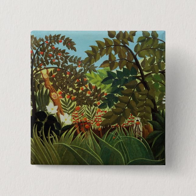 Exotic landscape 2 inch square button (Front)