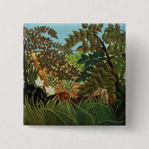 Exotic landscape 2 inch square button
