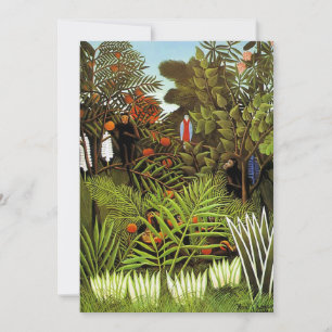 Exotic Landscape by Henri Rousseau Holiday Card