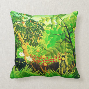 Exotic Landscape, by Henri Rousseau Throw Pillow