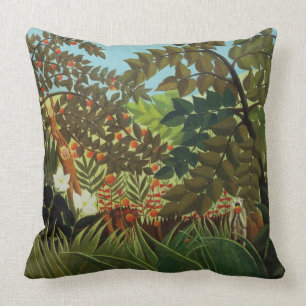 Exotic landscape throw pillow