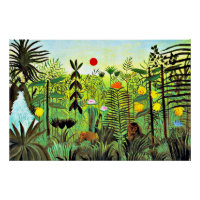 Exotic Landscape with Lion and Lioness,