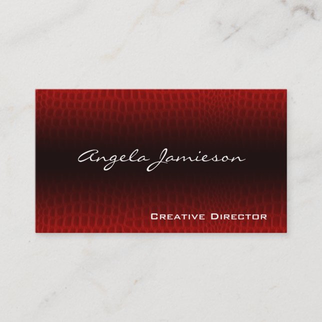 Exotic Leather Modern Professional Business Cards (Front)