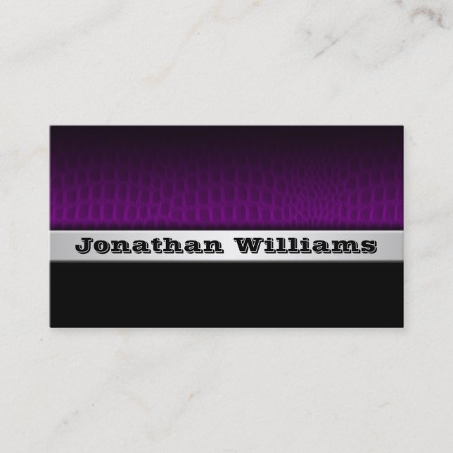 Exotic Leather Modern Professional Business Cards (Front)