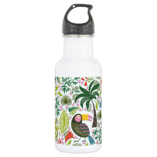 Exotic Leaves And Birds 532 Ml Water Bottle