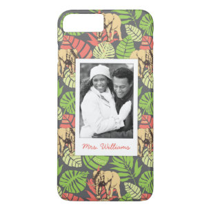 Exotic Leaves & Elephants Add Your Photo & Name Case-Mate iPhone Case