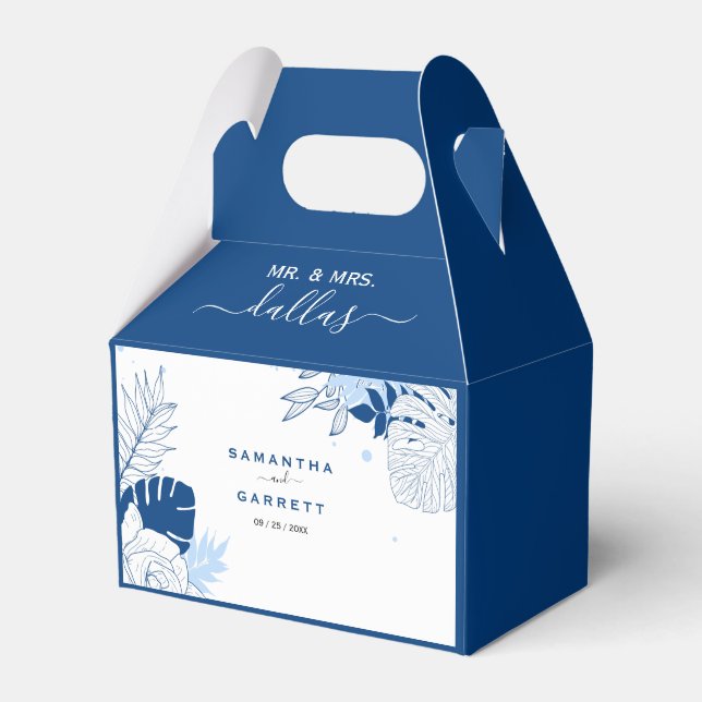 Exotic Leaves  Favor Box (Front Side)