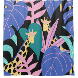Exotic Leaves: Seamless Giraffe Pattern