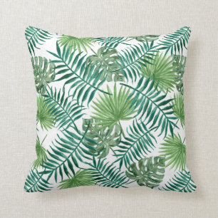 Exotic Leaves Throw Pillow