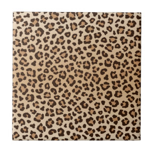 Exotic Leopard print pattern design Tile