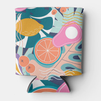 Exotic, modern jungle collage. can cooler
