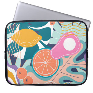 Exotic, modern jungle collage. laptop sleeve