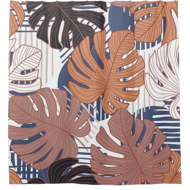 Exotic monstera leaves, vintage tropical. (Front)