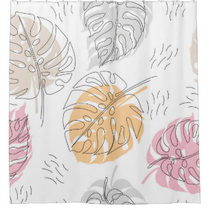 Exotic Monstera Line Drawing Art