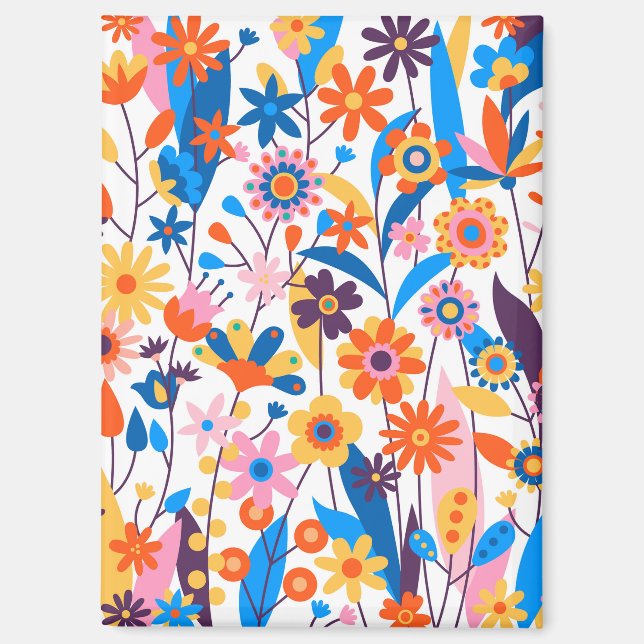 Exotic Multicolored Floral Background-32939 Magnet (Front)