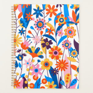 Exotic Multicolored Floral Background-32939 Planner