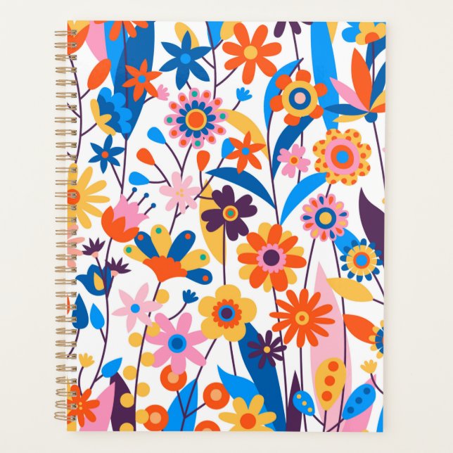 Exotic Multicolored Floral Background-32939 Planner (Front)