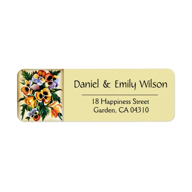Exotic Multicolored Pansies (Front)