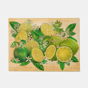 Exotic Musk Limes & Basil from Bangkok (Cretonne) Doormat