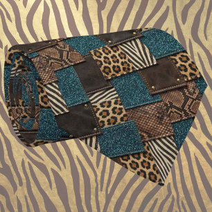 Exotic Neck Tie   Wild African Animal Pattern 