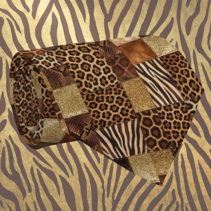 Exotic Neck Tie Wild African Animal Pattern