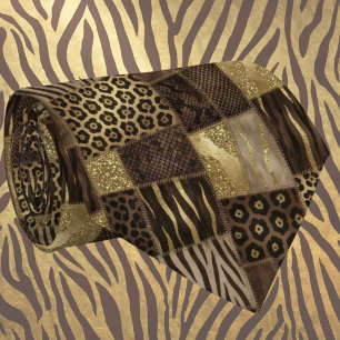 Exotic Neck Tie   Wild African Animal Pattern 