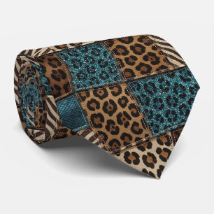 Exotic Neck Tie Wild African Animal Pattern