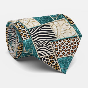 Exotic Neck Tie Wild African Animal Pattern