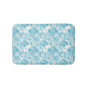 exotic ocean pattern bath mat