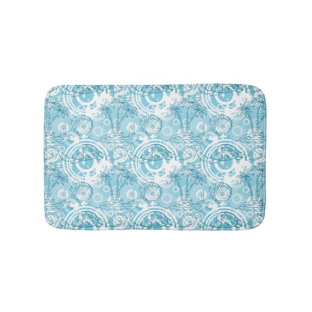 exotic ocean pattern bath mat (Front)
