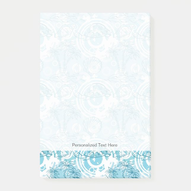 exotic ocean pattern post-it notes (Front)