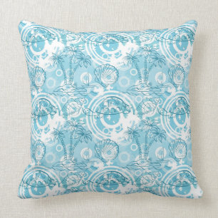 exotic ocean pattern throw pillow