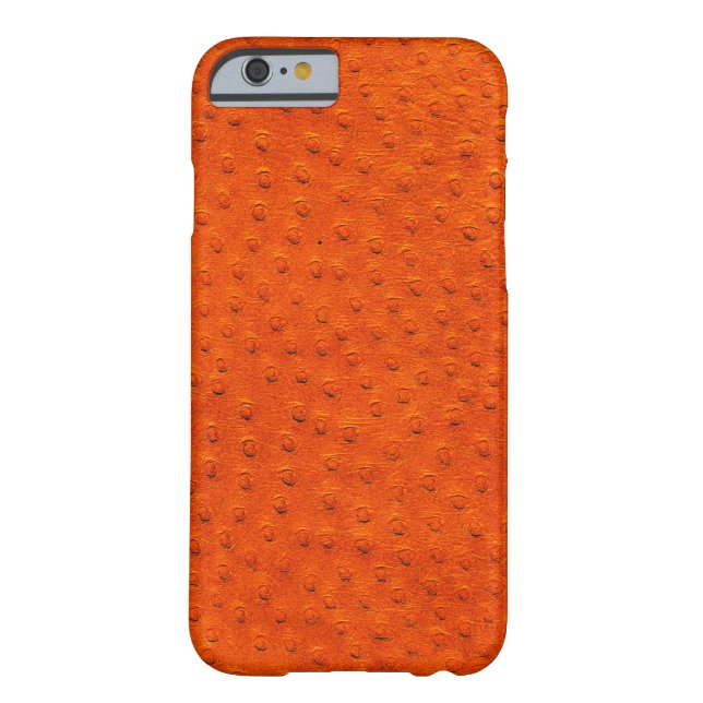 Exotic Orange Ostrich Leather iPhone 6 Coque (Dos)