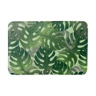 Exotic Palm Leaf Design Bath Mat