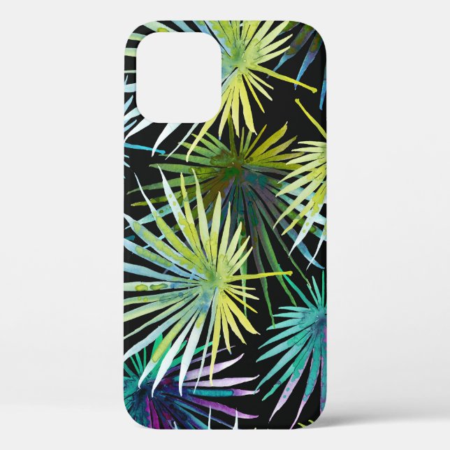 Exotic Palm Leaves Watercolor Case-Mate iPhone Case (Back)