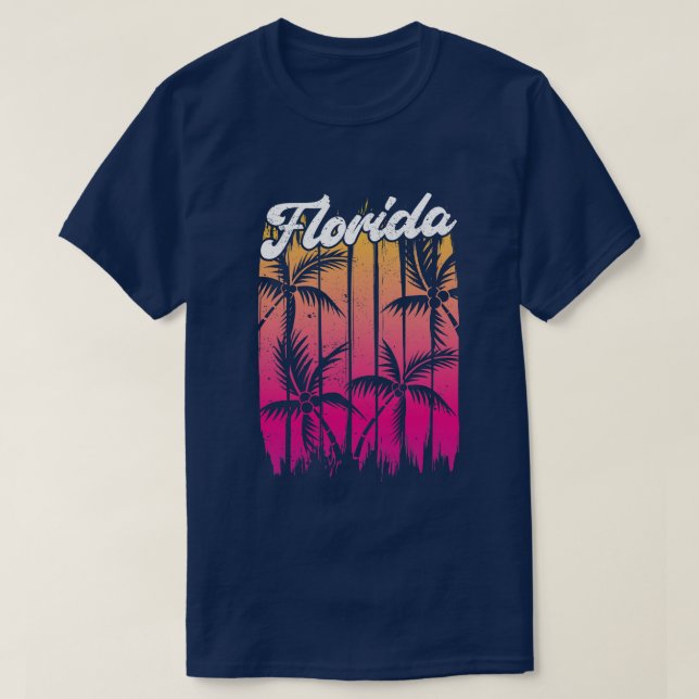Exotic Palm Trees FL Florida Lover Summer Florida T-Shirt (Design Front)