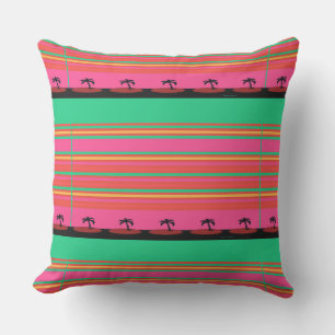 Exotic Palm Trees Outdoor Pillow
