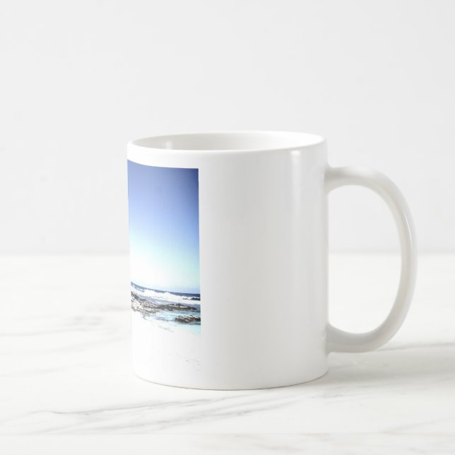 Exotic Palm Trees & Paradise Beach Coffee Mug (Right)