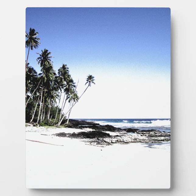 Exotic Palm Trees & Paradise Beach Plaque (Front)