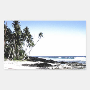 Exotic Palm Trees & Paradise Beach Sticker