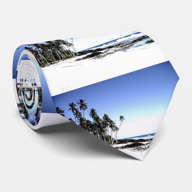 Exotic Palm Trees & Paradise Beach Tie (Rolled)