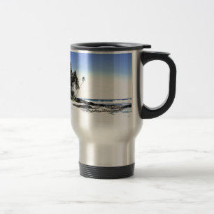 Exotic Palm Trees & Paradise Beach Travel Mug