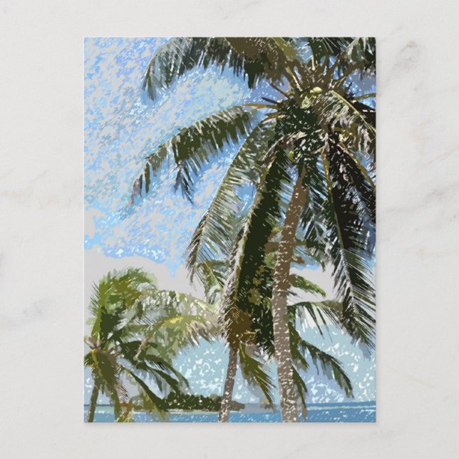 Exotic Palm Trees Postcard (Front)