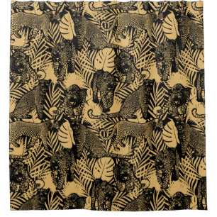 Exotic Panther / Leopard Black and Gold