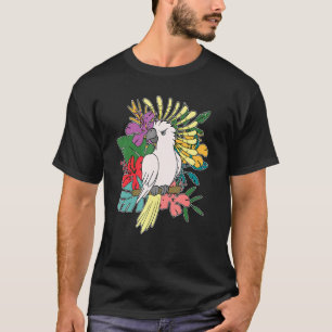 Exotic Parrot Cockatoo  Animal Bird Flowers Cockat T-Shirt