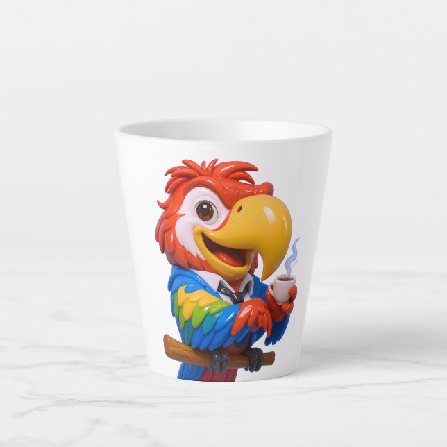 Exotic Parrot Coffee Latte Mug Tropical  (Front)