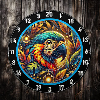Exotic Parrot Dartboard for Vibrant Rooms