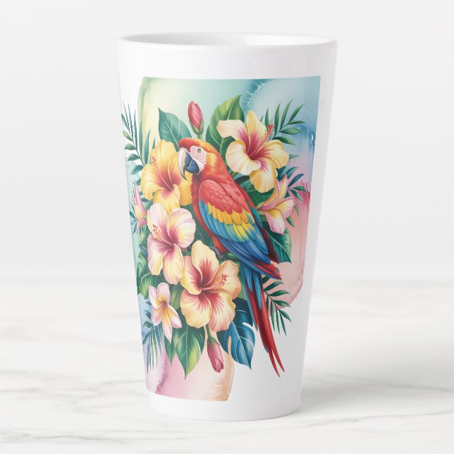 Exotic Parrot Latte Mug (Front)