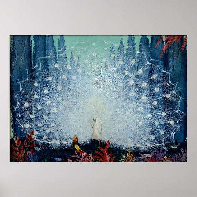 Exotic Peacock by Jessie Arms Botke Poster (Front)